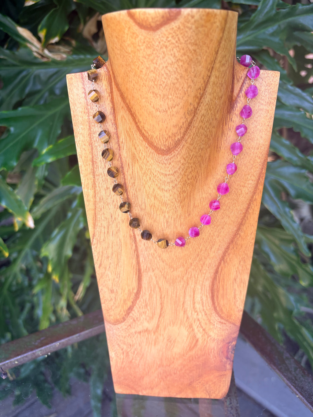 50.50 Tigers Eye and Pink Sapphire